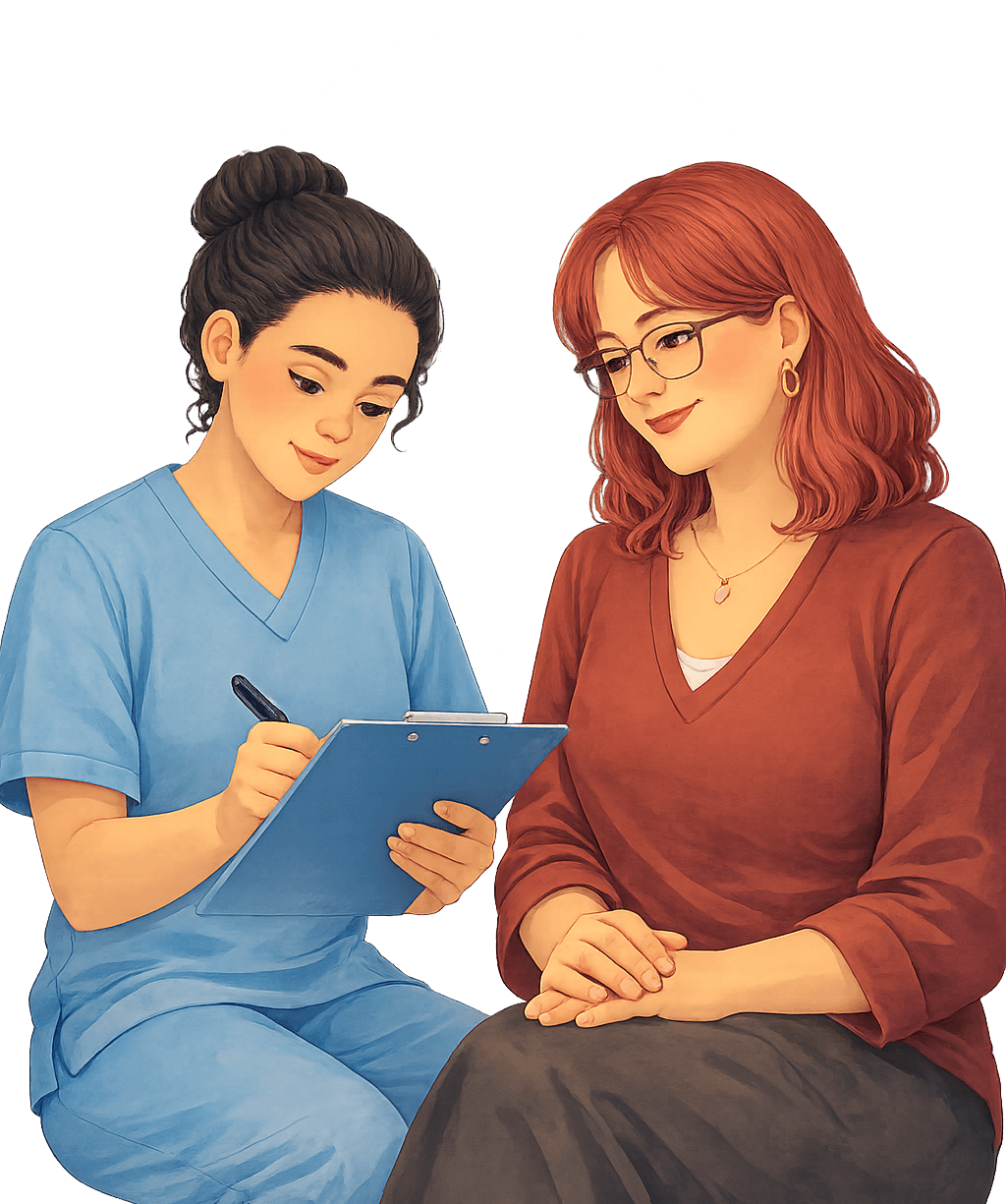 Electrology training session with student practicing permanent hair removal under teacher supervision